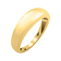 14K yellow gold graduated dome ring with 5.80 mm polished profile
