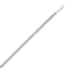 Sterling Silver Rhodium Plated Vintage Puffed Miami Cuban Chain (6.10 mm)