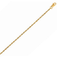 14k Yellow Gold Machine Rope Chain (1.10 mm)
