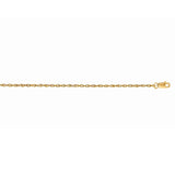 14k Yellow Gold Machine Rope Chain (1.10 mm) thumbnail 2