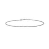 14K White Gold Diamond Cut Sparkle Spring Bracelet (1.70 mm) thumbnail 2
