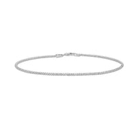 14K White Gold Diamond Cut Sparkle Spring Bracelet (1.70 mm)