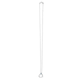 Blue Topez Baguette Heart Necklace in 14K White Gold thumbnail 2