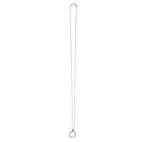 Blue Topez Baguette Heart Necklace in 14K White Gold