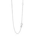 14K white gold cable chain, 1.10 mm adjustable link pattern