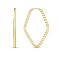14K yellow gold hoops with marquise-shaped continuous profile
