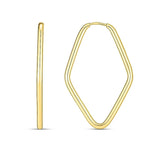 14k Yellow Gold Endless Marquise Hoops thumbnail 1