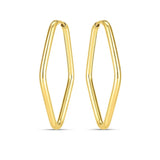 14k Yellow Gold Endless Marquise Hoops thumbnail 2
