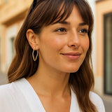 14k Yellow Gold Endless Marquise Hoops thumbnail 4