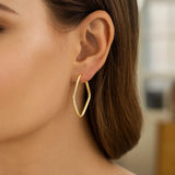 14k Yellow Gold Endless Marquise Hoops thumbnail 6