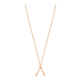 14k Rose Gold Adjustable Friendship Bracelet Chain with Ball Slide thumbnail 1
