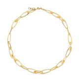 14K Yellow Gold Italian Oval Links Necklace thumbnail 1