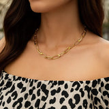 14K Yellow Gold Italian Oval Links Necklace thumbnail 3