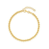 14k Yellow Gold Bead Chain Necklace(4mm) thumbnail 2