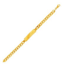 Load image into Gallery viewer, 14k Yellow Gold Mens ID Cuban Chain Bracelet (8.00 mm)