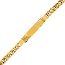 Load image into Gallery viewer, 14k Yellow Gold Mens ID Cuban Chain Bracelet (8.00 mm)