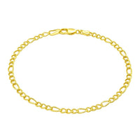 10k Yellow Gold Link Figaro Bracelet (2.60 mm)