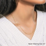 18k Yellow Gold Diamond Cut Cable Link Chain (1.10 mm) thumbnail 10