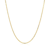 18k Yellow Gold Diamond Cut Cable Link Chain (1.10 mm) thumbnail 2