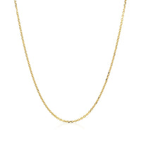 18k Yellow Gold Diamond Cut Cable Link Chain (1.10 mm)