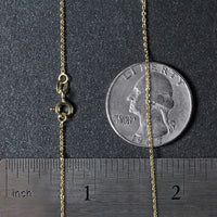 18k Yellow Gold Diamond Cut Cable Link Chain (1.10 mm)