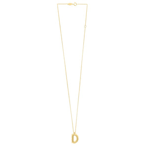 14K Yellow Gold Helium Initial D Pendant