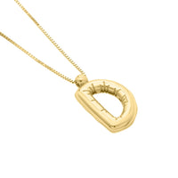 14K Yellow Gold Helium Initial D Pendant