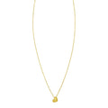 14K yellow gold puffed mini heart pendant necklace