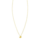 14K Yellow Gold Puffed Mini Heart Pendant Necklace thumbnail 1