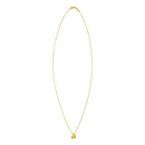 14K Yellow Gold Puffed Mini Heart Pendant Necklace thumbnail 2