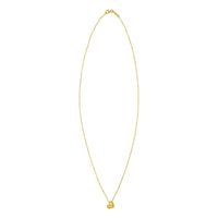 14K Yellow Gold Puffed Mini Heart Pendant Necklace