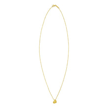 14K Yellow Gold Puffed Mini Heart Pendant Necklace