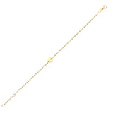 14K Yellow Gold Heart Bracelet thumbnail 1