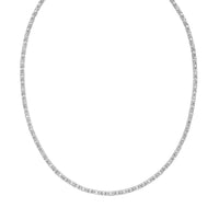 Sterling Silver Rhodium Plated Solid Round Byzantine Chain (3.20 mm)