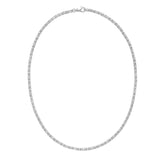 Sterling Silver Rhodium Plated Solid Round Byzantine Chain (3.20 mm) thumbnail 3