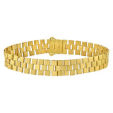 14K Yellow Gold Small Cobblestone Link Bracelet (10.00 mm) thumbnail 2