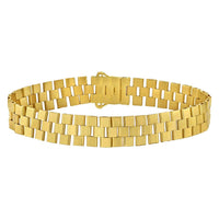 14K Yellow Gold Small Cobblestone Link Bracelet (10.00 mm)