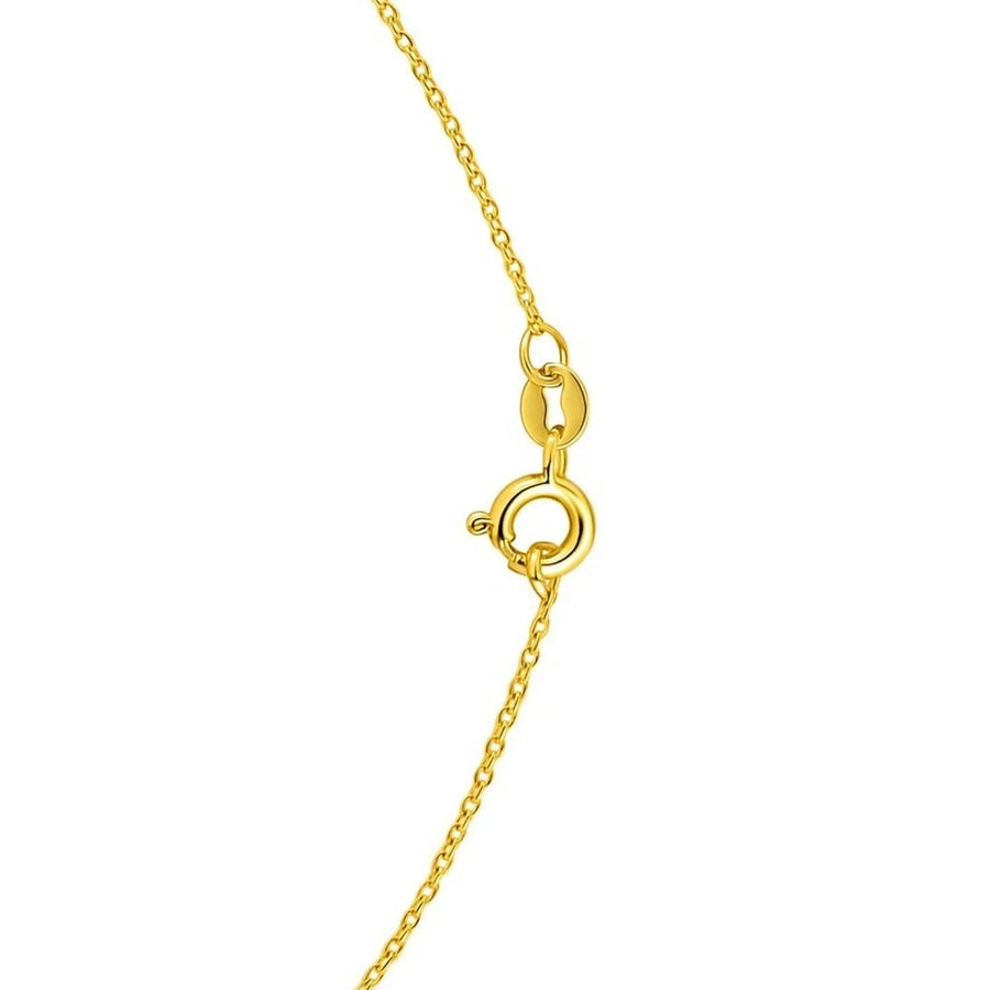 14K Yellow Gold Emerald Cut Amethyst Necklace