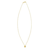 14K Yellow Gold Puffed Mini Cross Pendant Necklace thumbnail 2