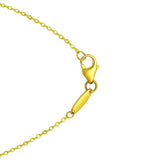 14K Yellow Gold Puffed Mini Cross Pendant Necklace thumbnail 6