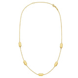 Elongated Hexagon Necklace in 14K Yellow Gold thumbnail 2