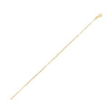 14K yellow gold paperclip chain with elongated oval links at 1.2 mm gauge