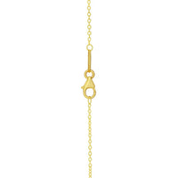 Double Cross Drop Necklace in 14K Yellow Gold
