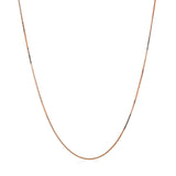 10k Rose Gold Classic Box Chain (0.45 mm) thumbnail 2