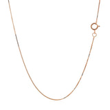 10k Rose Gold Classic Box Chain (0.45 mm) thumbnail 3