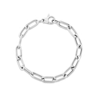 Sterling Silver Wide Paperclip Chain Bracelet (6.50 mm)