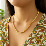Moon Cut Bead Chain in 14k Yellow Gold (4.00 mm) thumbnail 3