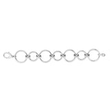 Sterling Silver Rhodium Plated Round Link Necklace thumbnail 4