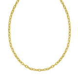 14K Yellow Gold Charm Lock Rolo Chain Necklace (5.10 mm) thumbnail 2