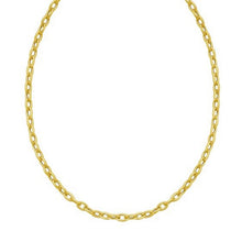 14K Yellow Gold Charm Lock Rolo Chain Necklace (5.10 mm)